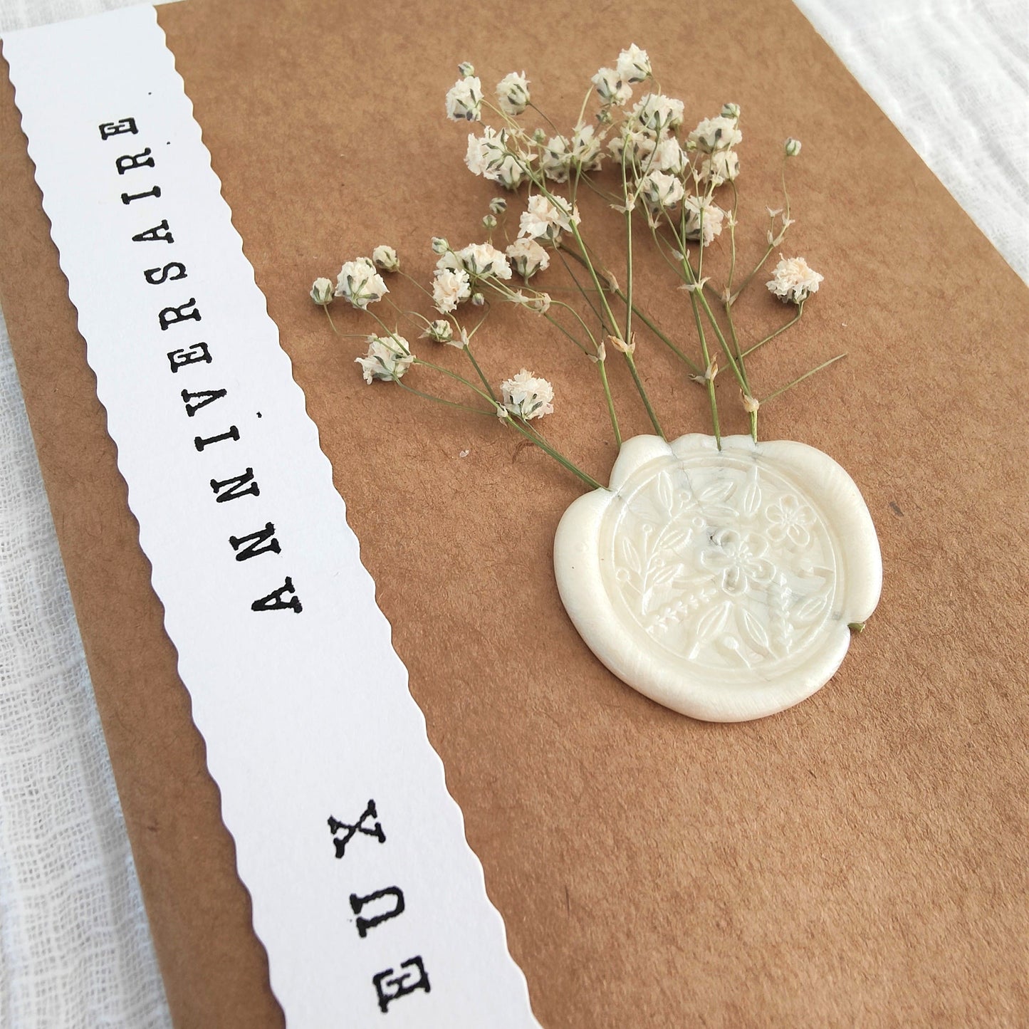 Carte fleurs séchées