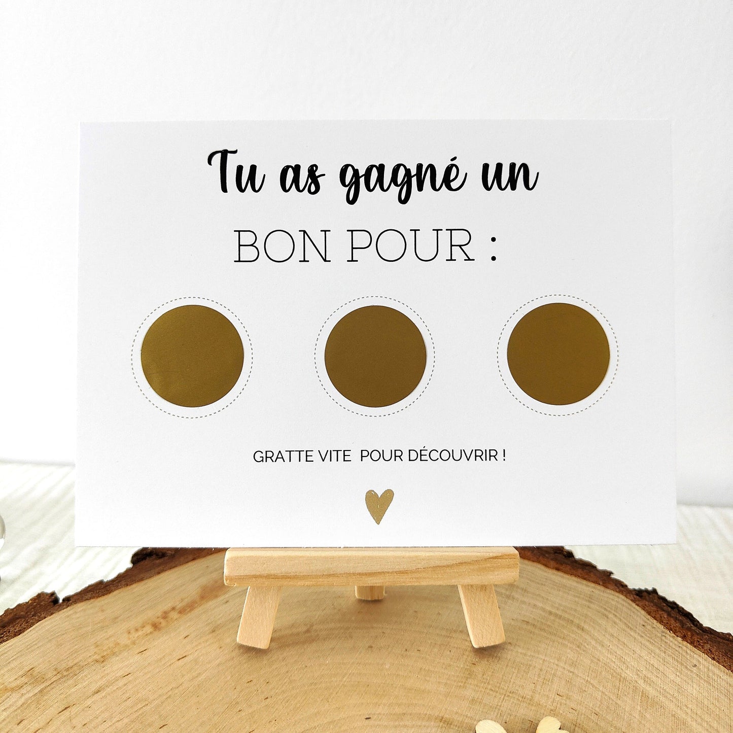 Kit carte à gratter - Tu as gagné un bon pour