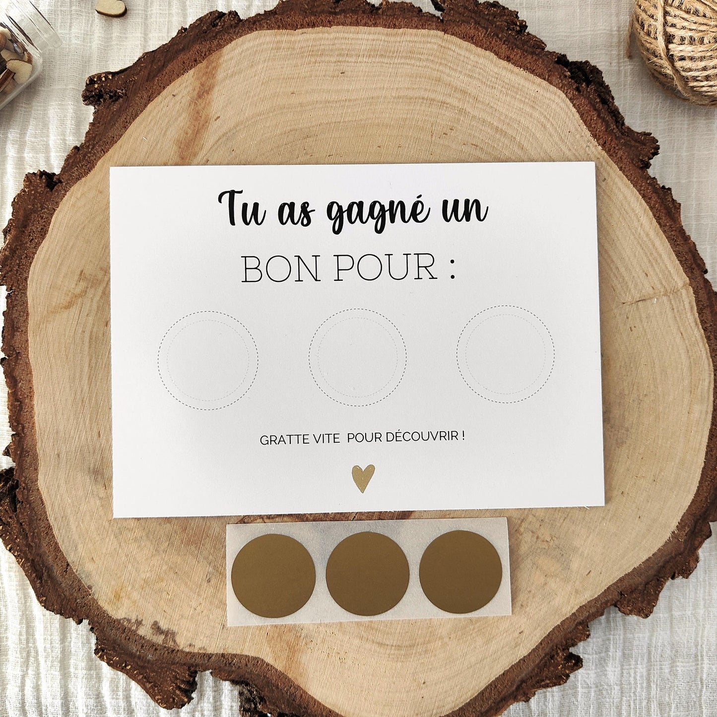 Kit carte à gratter - Tu as gagné un bon pour