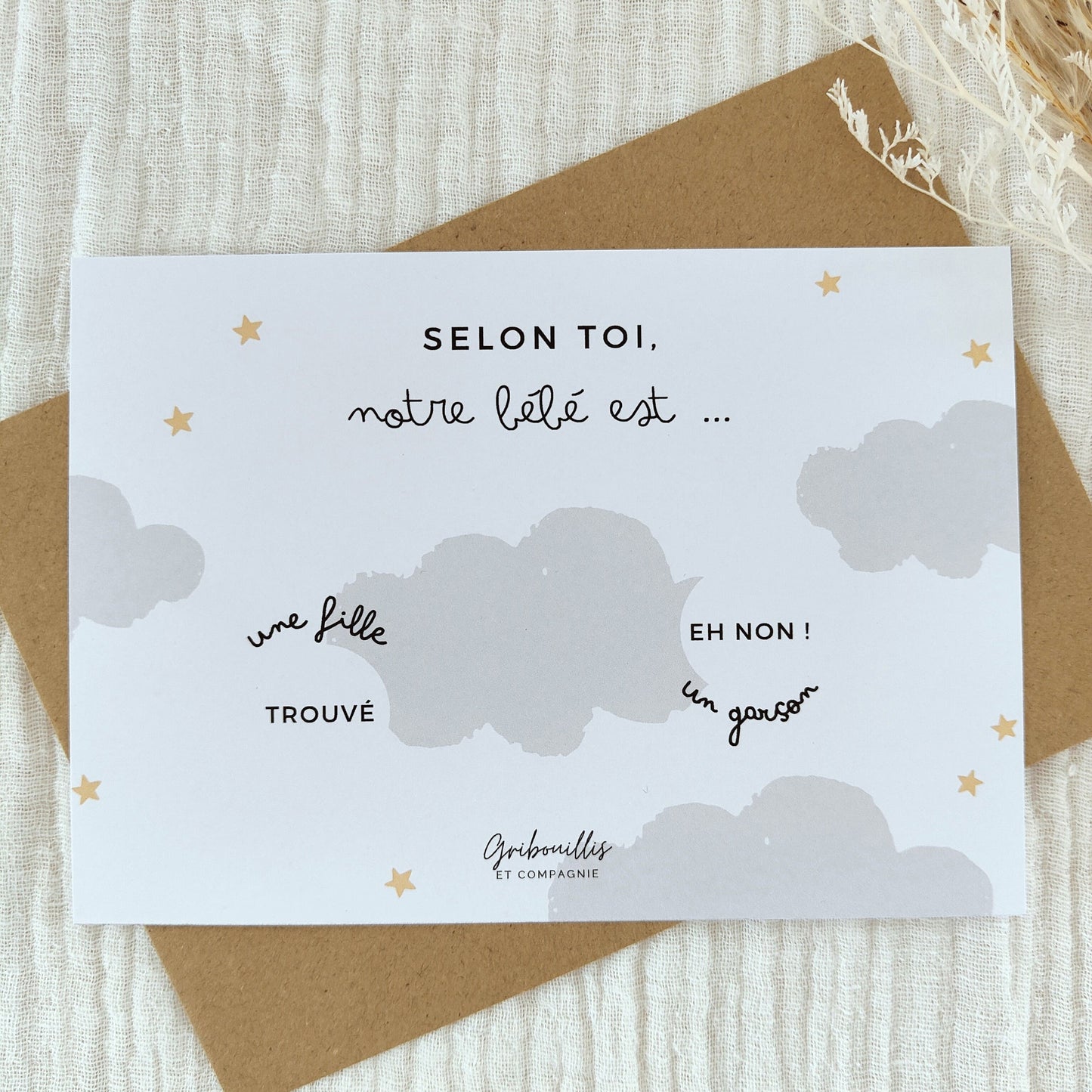 Carte à gratter Fille ou Garçon - Ciel étoilé
