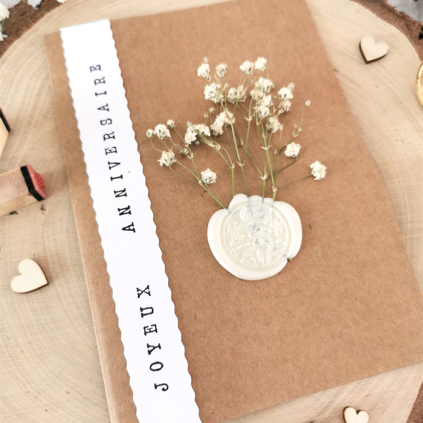 Carte fleurs séchées