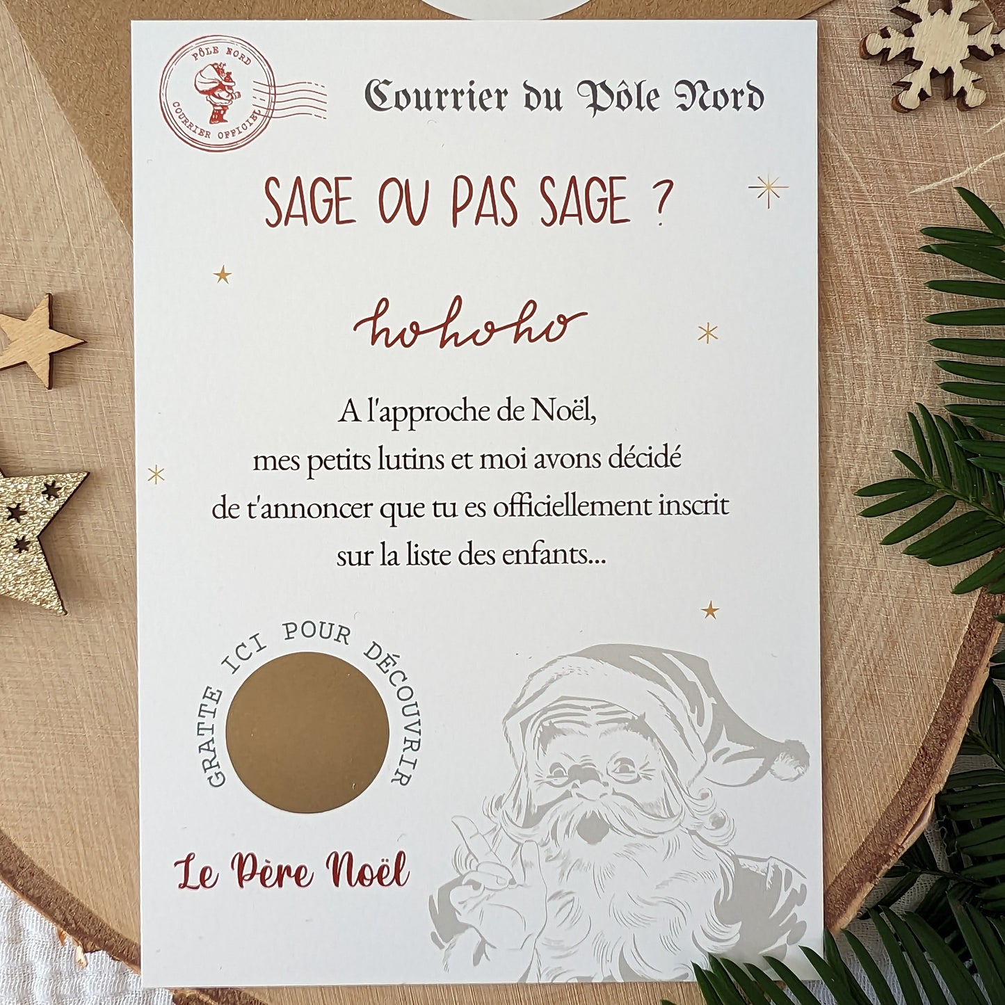 Carte à gratter Noël - Sage ou pas sage ?