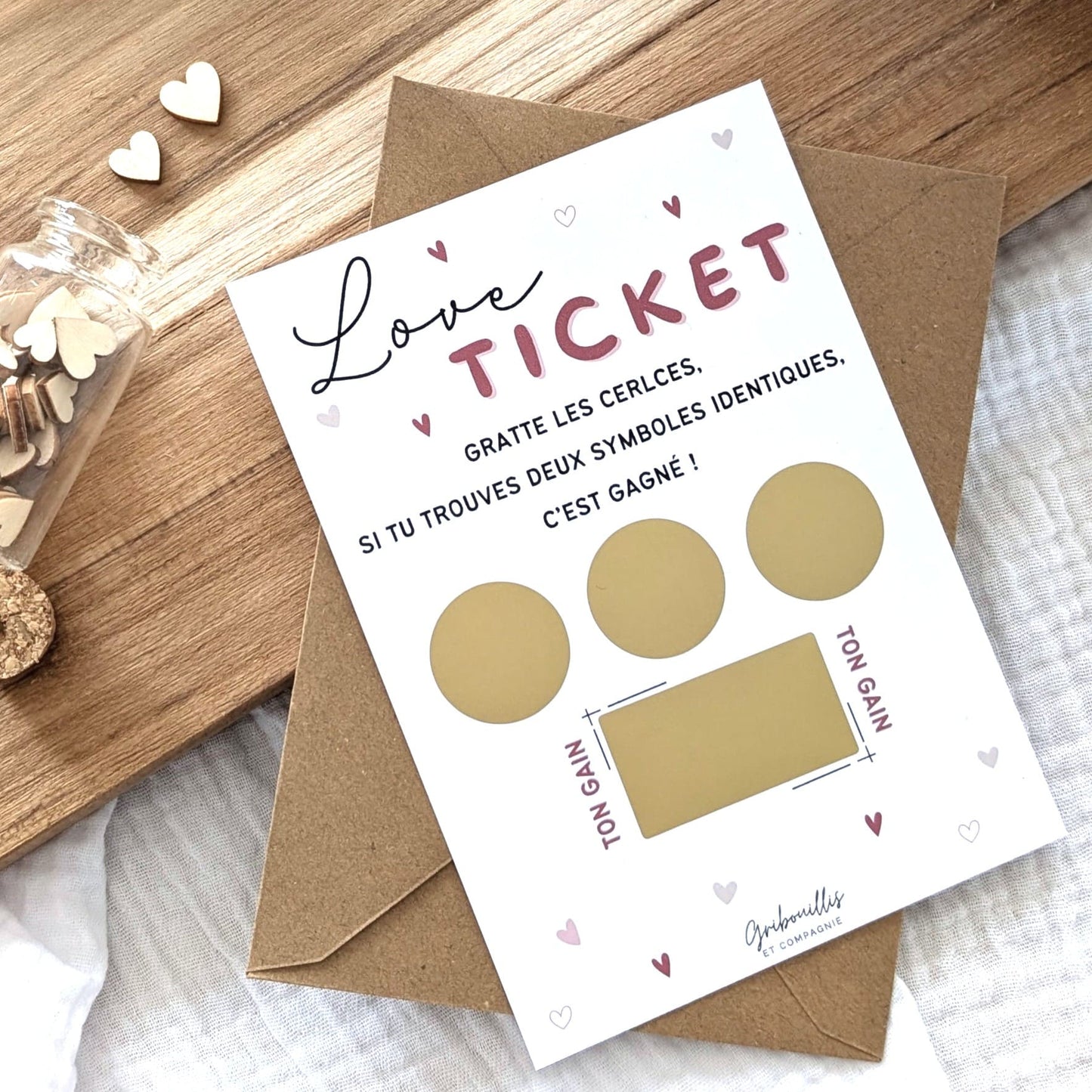 Carte à gratter - Love Ticket