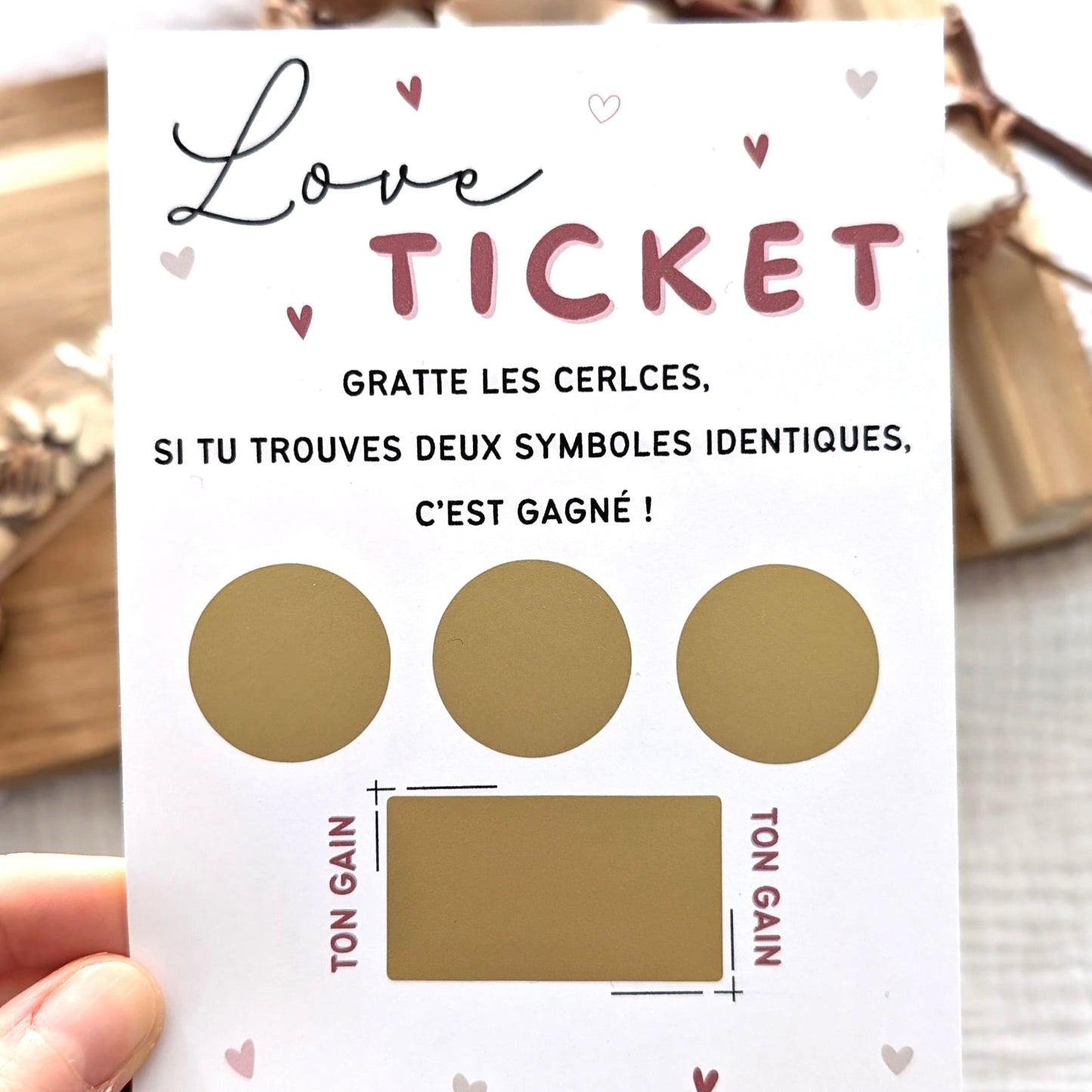 Carte à gratter - Love Ticket