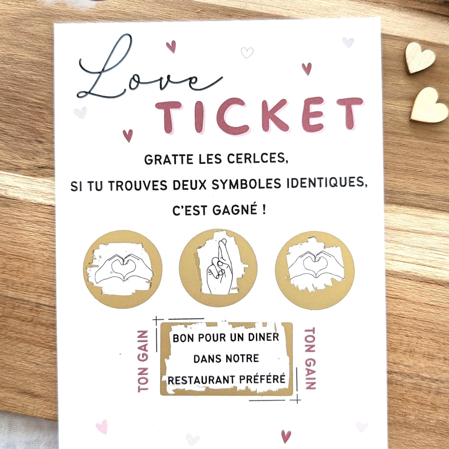 Carte à gratter - Love Ticket