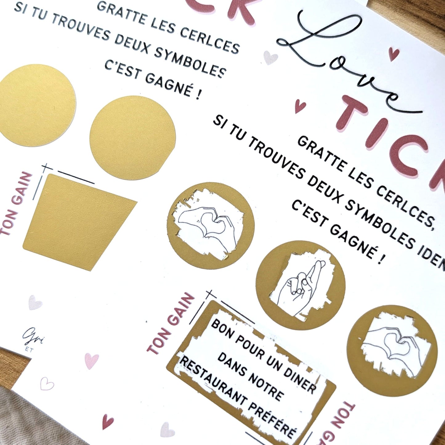 Carte à gratter - Love Ticket