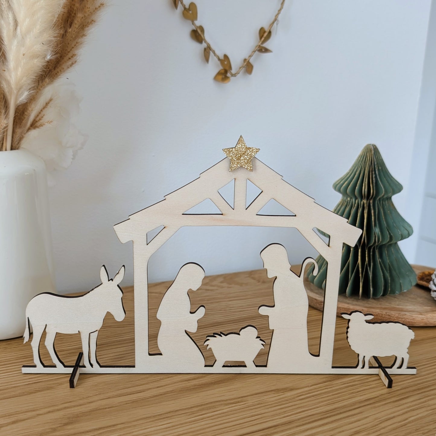 Crèche de Noël en bois