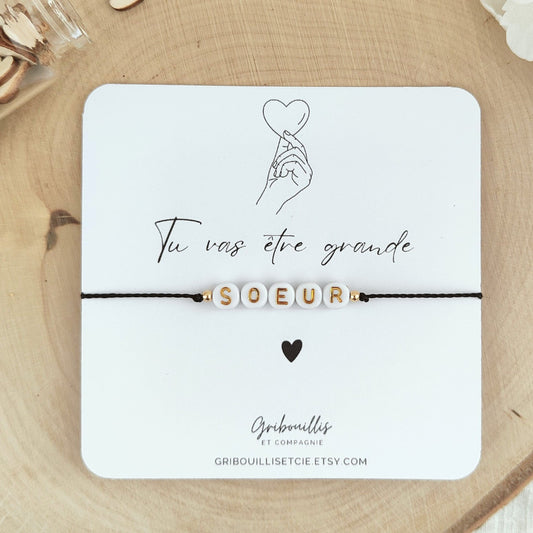 Bracelet - Tu vas être grande soeur