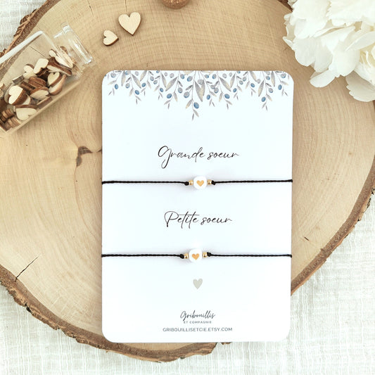 Bracelets duo - Grande soeur et petite soeur