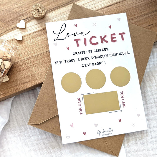 Carte à gratter - Love Ticket