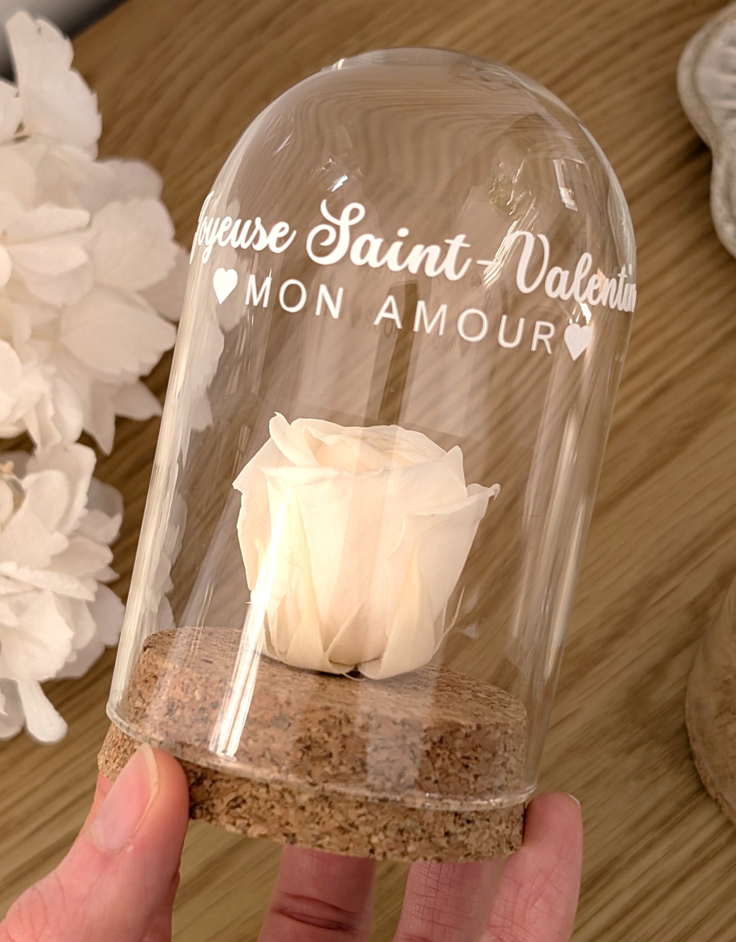 Cadeau couple - Cadeau Saint-Valentin - Rose éternelle